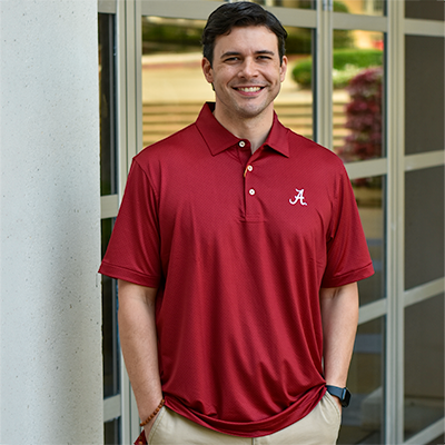 ALABAMA SCRIPT A TESSERACT PERFORMANCE JERSEY POLO