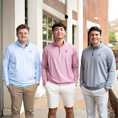 Alabama Script A Perth Mini Stripe Performance Quarter Zip