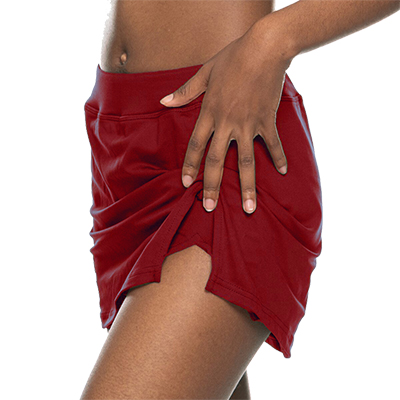SCRIPT A MINI V-NOTCH SKORT BUILT IN SHORTS