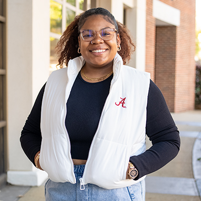Alabama Script A Puffer Vest