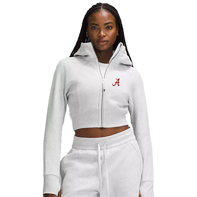 Scuba Full Zip Cropped Hoodie With Script A