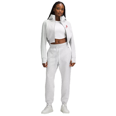 SCUBA FULL ZIP CROPPED HOODIE WITH SCRIPT A