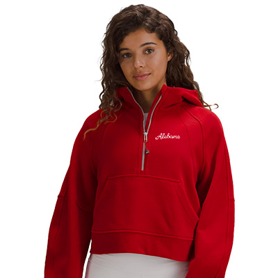 Scuba Oversized Half Zip Hoodie With Alabama