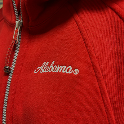 SCUBA OVERSIZED HALF ZIP HOODIE WITH ALABAMA