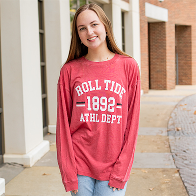 Roll Tide 1831 Athl. Dept Burnout Jersey Long Sleeve T-Shirt