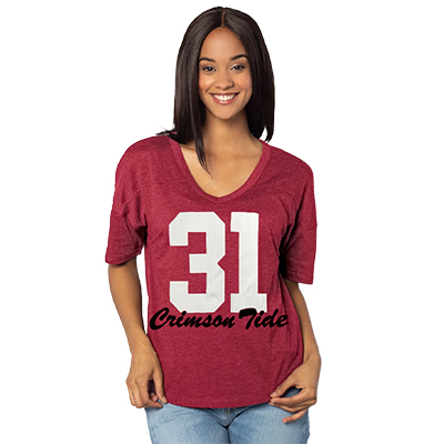 Crimson Tide 31 V-Happy Jersey T-Shirt
