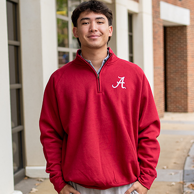 ALABAMA SCRIPT A ESSENTIAL BENCHMARK 1/4 ZIP SWEAT
