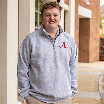 ALABAMA SCRIPT A ESSENTIAL BENCHMARK 1/4 ZIP SWEAT