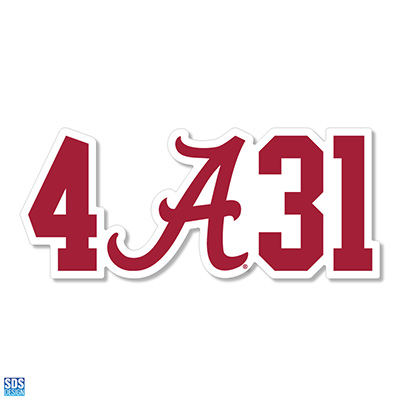Alabama 4 A 31 Decal