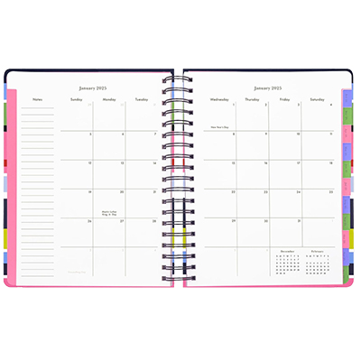 KATE SPADE 2024-2025 17 MONTH MEGA PLANNER - SUNNY DAY STRIPE