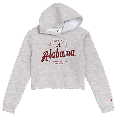 University Of Alabama Est 1831 Crimson Tide Women's Cropped Hood Sweat