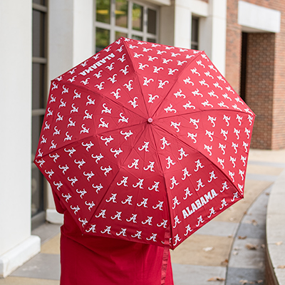 Alabama Script A All Over Folding Umbrella