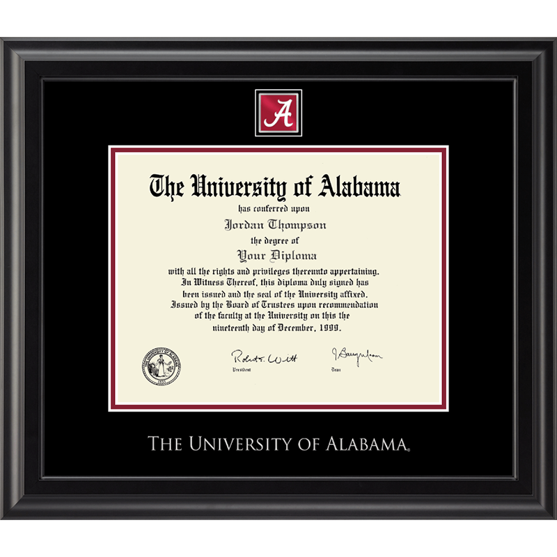 Diploma Frame Capstone A Medallion Midnight Moulding (SKU 13988821122) Diploma Frame Capstone A Medallion Midnight Moulding - main view