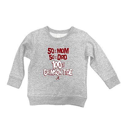 100% Crimson Tide Toddler Crewneck Sweatshirt