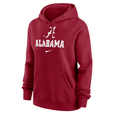 UNVIERSITY OF ALABAMA WOMENS NIKE CLUB FLEECE WORDMARK HOODIE