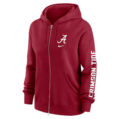 UNIVERSITY OF ALABAMA WOMENS NIKE PHOENIX FULL ZIP HOODIE