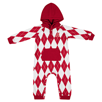 BAMA DEALIO ARGYLE HOODED ROMPER