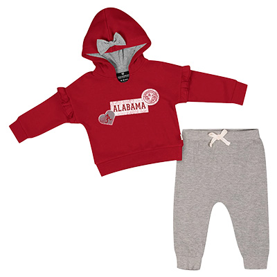 Alabama Crimson Tide Patches Hooded Fleece And Pant Set