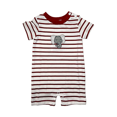 Elephant Applique Boys Romper