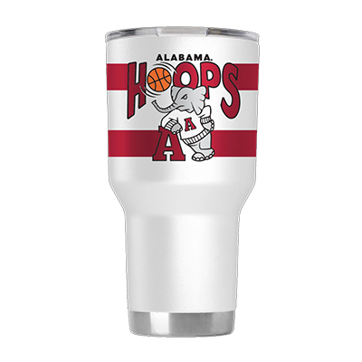 Alabama Hoops Old Vault Logo Basketball Printed Stainless Steel Tumbler