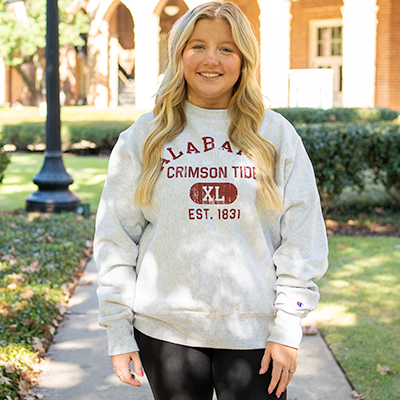 Alabama Crimson Tide Est. 1831 Reverse Weave Crew