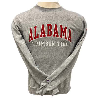 Alabama Crimson Tide Powerblend Crew With U Of A On Sleeve