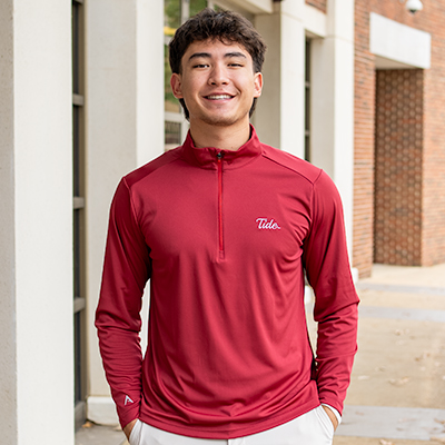 TIDE SCRIPT TRIBUTE 1/4 ZIP PULLOVER