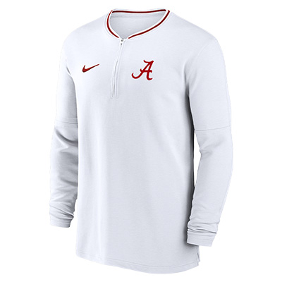 ALABAMA NIKE DRI-FIT HALF ZIP LONG SLEEVE COACHES TOP