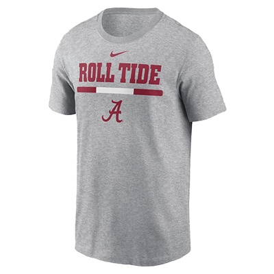 Roll Tide Two Color Bar Nike Cotton T-Shirt
