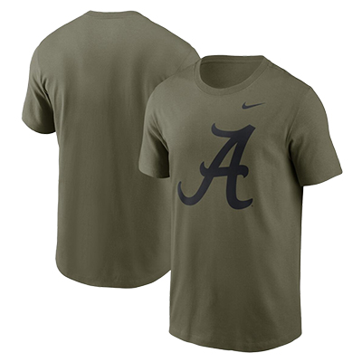 Alabama Script A Logo Nike Dri-Fit Military Crew T-Shirt