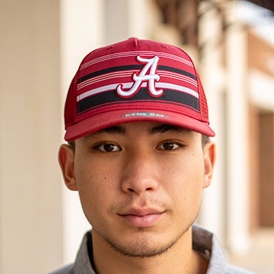 Alabama Script A Striper 5 Panel Mid Pro Trucker