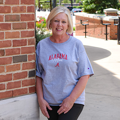 Alabama Over Mom Script A T Shirt