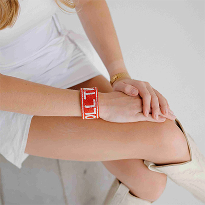 ALABAMA ROLL TIDE BEADED CUFF -  1