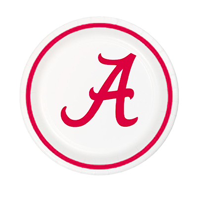 Alabama Script A 9' Plate 10Ct