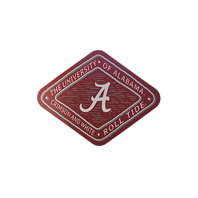 University Of Alabama Script A Diamond Shaped Sticker