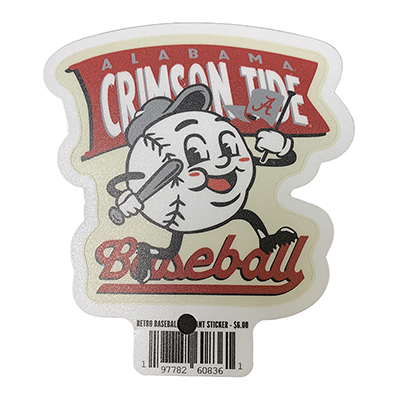    Alabama Baseball Man Sticker