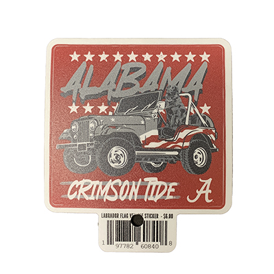    Alabama Crimson Tide Jeep Americana Sticker