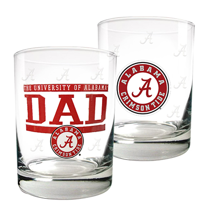 Alabama Dad Rocks Glass - main view