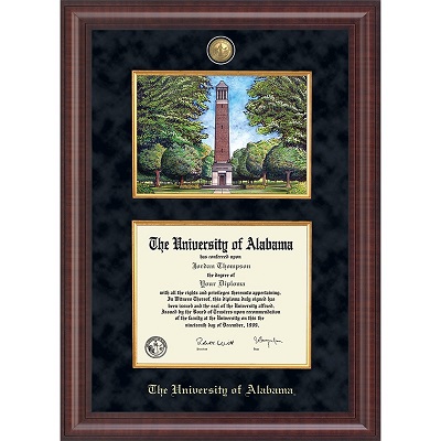 Diploma Frame Denny Chimes Watercolor In Premier Moulding