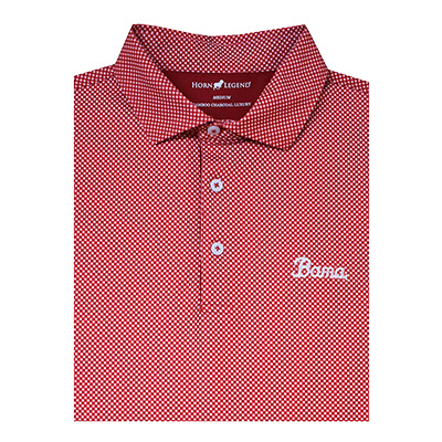 BAMA SCRIPT CROSSHATCH POLO