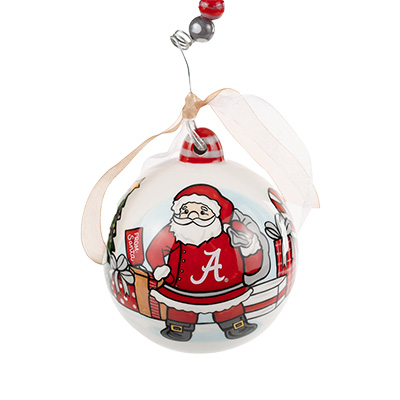 Happy Holidays Alabama Santa Ornament