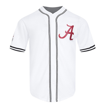 UNIVERSITY OF ALABAMA MESH BUTTON DOWN BASEBALL JERSEY