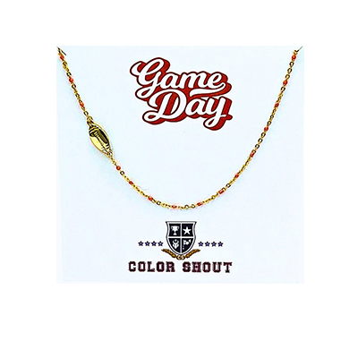 Football Side Set Necklace