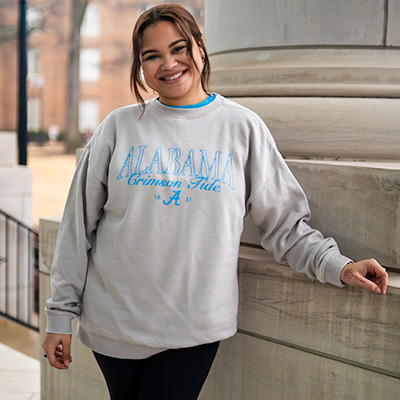 Alabama Soft Academia Campus Crew Sweatshirt