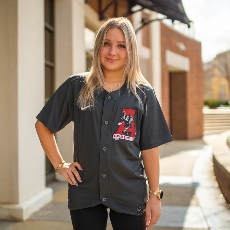 Bama 2 Button Vault A  Softball Jersey