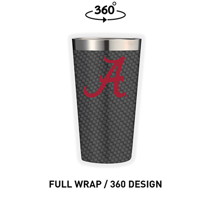 Script A Stainless Pint Carbon