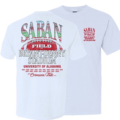 ALABAMA SABAN FIELD CELEBRATION COMFORT COLOR TSHIRT WITH POCKET -  1