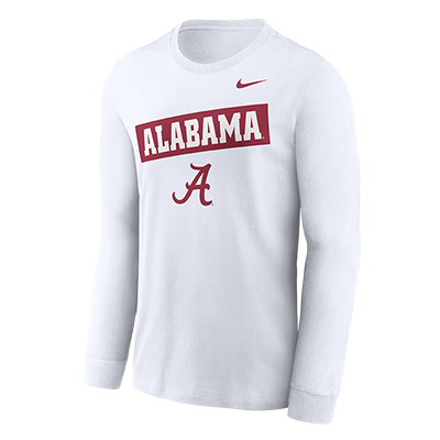 DIAGONAL ALABAMA NIKE COTTON LONG SLEEVE T-SHIRT