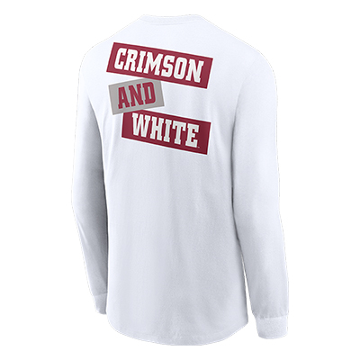 DIAGONAL ALABAMA NIKE COTTON LONG SLEEVE T-SHIRT