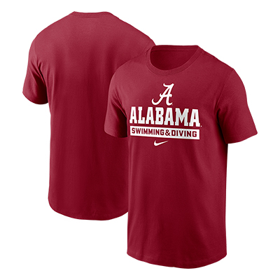 University Of Alabama Nike Swimming & Diving Cotton T-Shirt